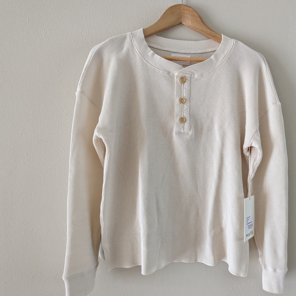 MATE the Label Organic Thermal Henley (NWT)